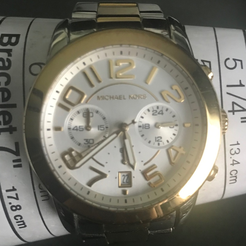 Michael Kors Two-tone Women’s Stainless Steel Chronograph Watch MK5748